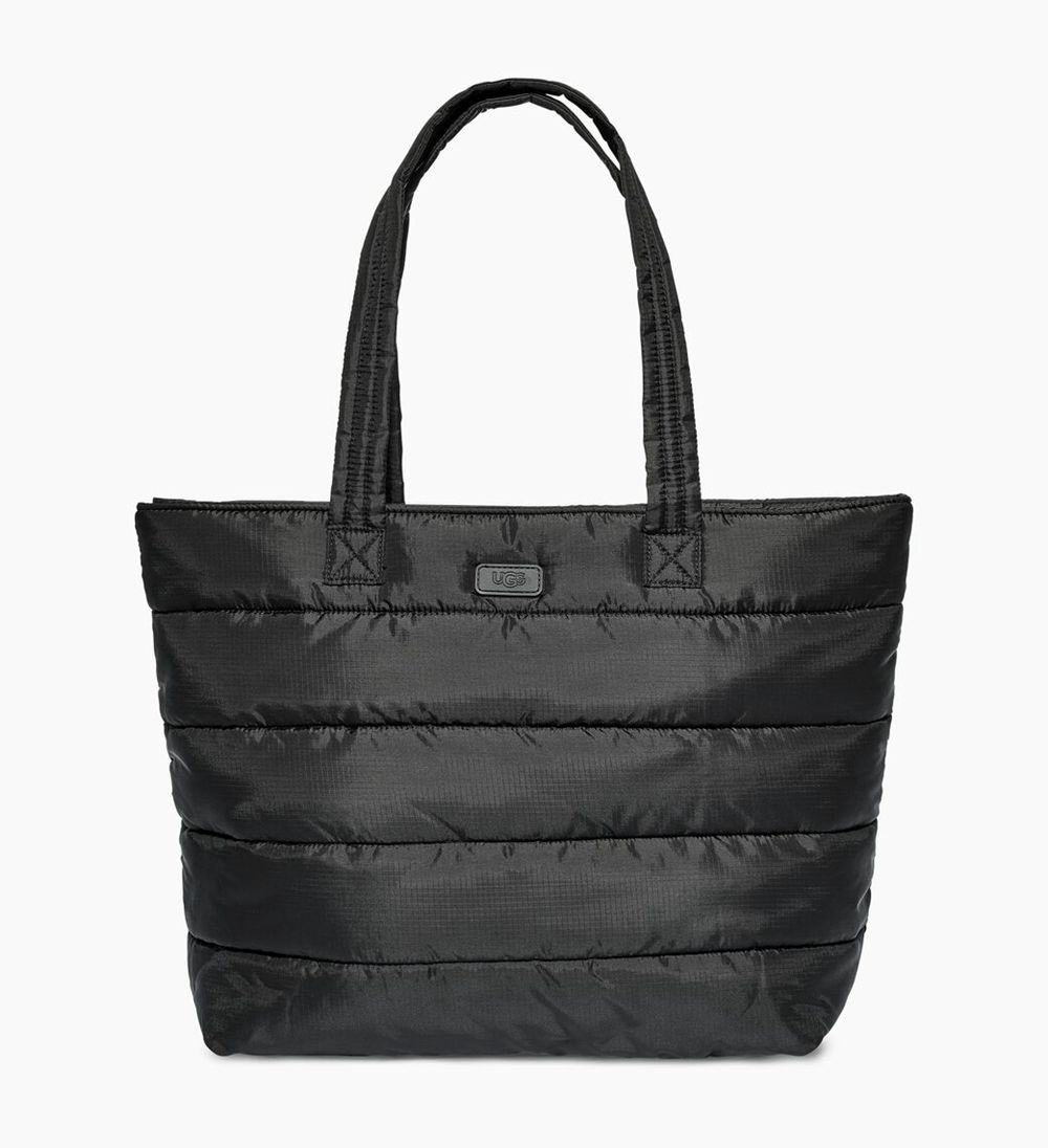 Ugg Krystal Puffer Tote - Womens Handbags - Black - NZ (8463ELWSI)